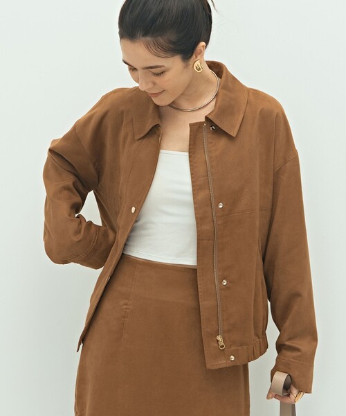 セール】《セットアップ対応》フェイクスエードブルゾン（ブルゾン