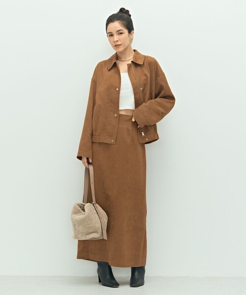 NOLLEY’S Sophi(ノーリーズソフィ)の「《セットアップ対応》フェイクスエードブルゾン(ブルゾン・レディース・キャメル/ダークブラウン・38)」の11枚目の写真