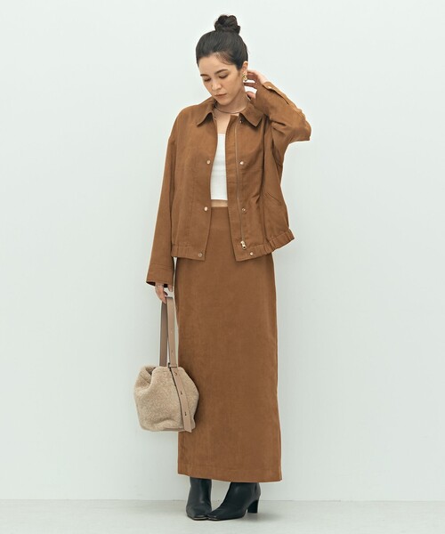 NOLLEY’S Sophi(ノーリーズソフィ)の「《セットアップ対応》フェイクスエードブルゾン(ブルゾン・レディース・キャメル/ダークブラウン・38)」の12枚目の写真