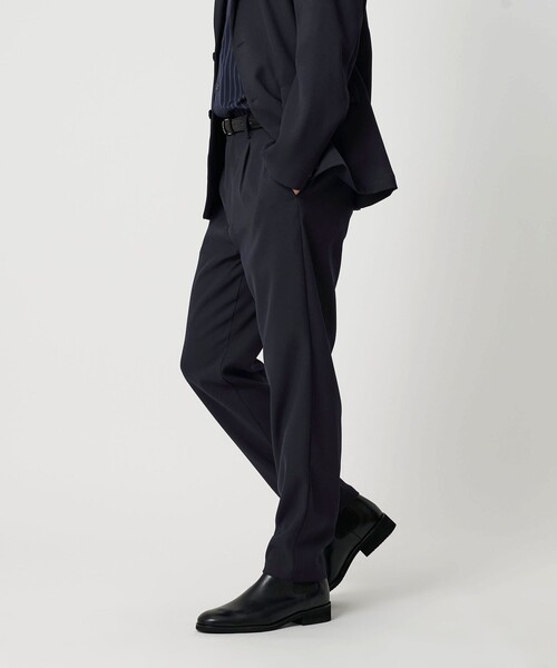 BEAUTY&YOUTH UNITED ARROWS（ビューティーアンドユースユナイテッドアローズ）の「トリコチン ポリエステル 1プリーツ テーパードパンツ NO.5 セットアップ対応（スラックス・メンズ・オリーブ/ネイビー・M/L/XL/S）」の16枚目の写真
