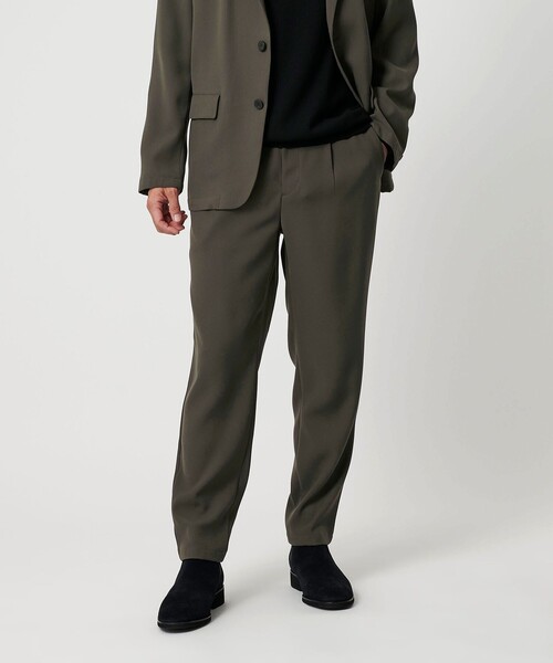 BEAUTY&YOUTH UNITED ARROWS（ビューティーアンドユースユナイテッドアローズ）の「トリコチン ポリエステル 1プリーツ テーパードパンツ NO.5 セットアップ対応（スラックス・メンズ・オリーブ/ネイビー・M/L/XL/S）」の18枚目の写真