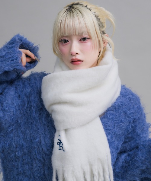 ロゴ刺繍マフラー（マフラー）｜17HR（セブンティーンアワーズ）の