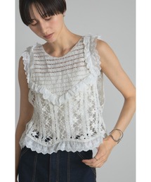 その他トップス 麻 ベスト ジレ」に該当するレディースのトップス