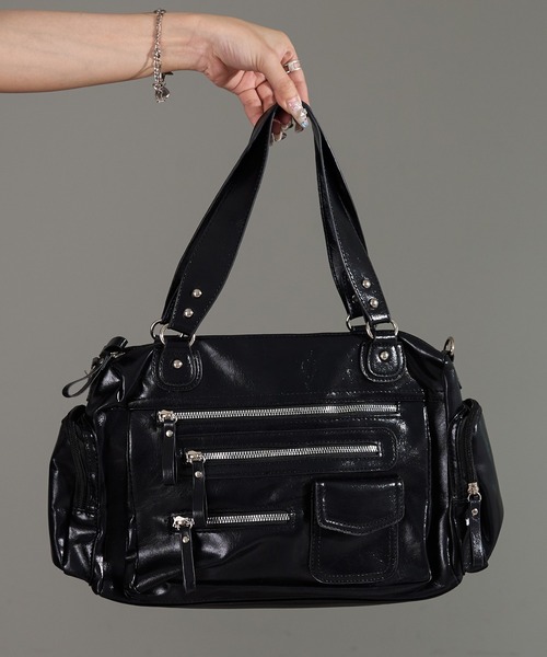 apres jour mignon（アプレジュールミニョン）の「【apresjour mignon×ARIAZ】ポケットデザイン2wayバッグ（ハンドバッグ・レディース・ブラック・ONESIZE）」の7枚目の写真