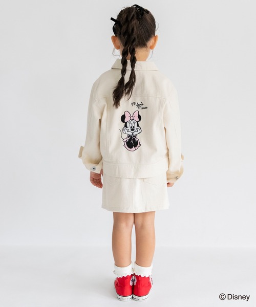 【新品】ディズニー　デニムジャケット　ホワイト Disney/ディズニー】刺繍Gジャン（デニムジャケット）｜Disney