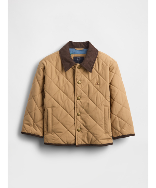 GAP(ギャップ)の「ライトウェイト キルティング フィールドジャケット (幼児・ベビー)(その他アウター・キッズ・ベージュ・95cm/100cm/105cm/110cm/80cm/90cm)」の1枚目の写真