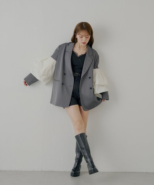 CHICO♡袖フリルオーバージャケット 完売しました【yuzuコラボ企画】袖フリルオーバージャケット