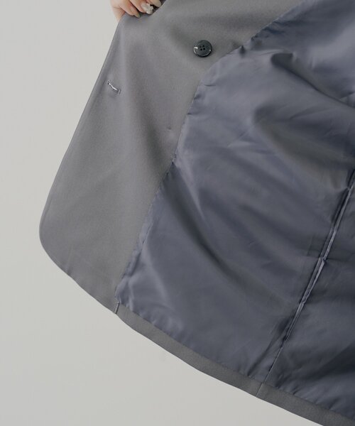 SALON by Chico】フリルデザインオーバーダブルジャケット（テーラード