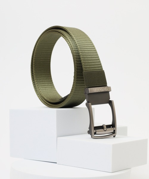 OUTDOOR PRODUCTS（アウトドアプロダクツ）の「OUTDOOR PRODUCTS ワンタッチ バックル アジャスター式 ベルト 男女兼用（ベルト・メンズ・ネイビー/ブラック/ダークグリーン/グレー/ベージュ・FREE）」の5枚目の写真