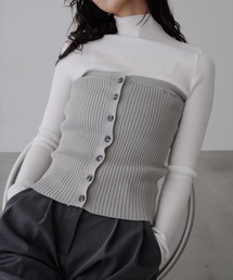 NUJOH(k])Mixed Tube Knit / ~bNX `[u jbg(`[ugbv)