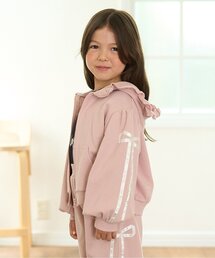 Lycee mine（リセマイン）の「【セットアップ可】【毛玉バイバイ裏毛】リボンラインフルジップパーカ（パーカー）」