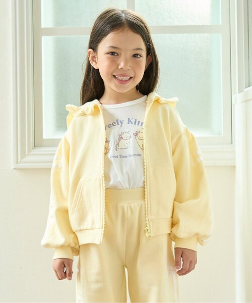 Lycee mine(리세마인)의 「【셋업 가능】【털옥 바이바이 뒤모】리본 라인 풀 Zip 파카(파커)」｜크림