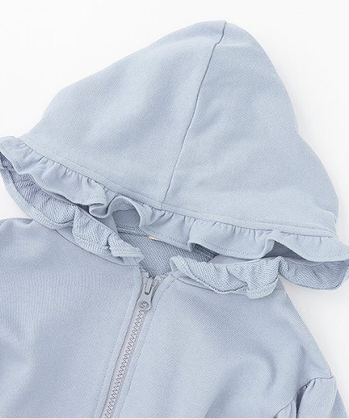 Lycee mine（リセマイン）の「【セットアップ可】【毛玉バイバイ裏毛】リボンラインフルジップパーカ（パーカー・キッズ・オフホワイト/クリーム/ブラック/ライトピンク/ブルーグレー/トップグレー・100cm/120cm/130cm/140cm/110cm/150cm）」の15枚目の写真