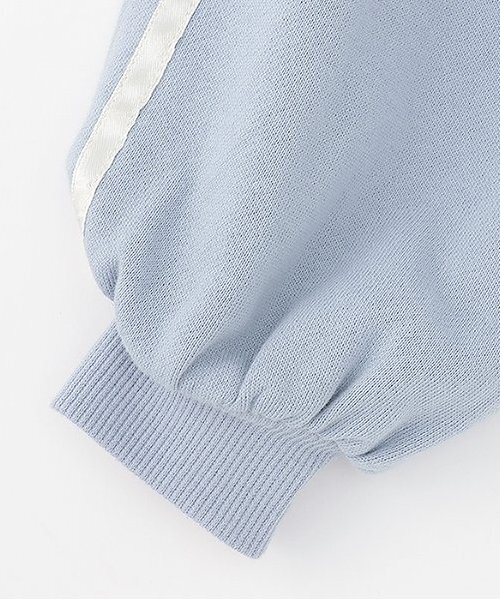 Lycee mine（リセマイン）の「【セットアップ可】【毛玉バイバイ裏毛】リボンラインフルジップパーカ（パーカー・キッズ・オフホワイト/クリーム/ブラック/ライトピンク/ブルーグレー/トップグレー・100cm/120cm/130cm/140cm/110cm/150cm）」の16枚目の写真