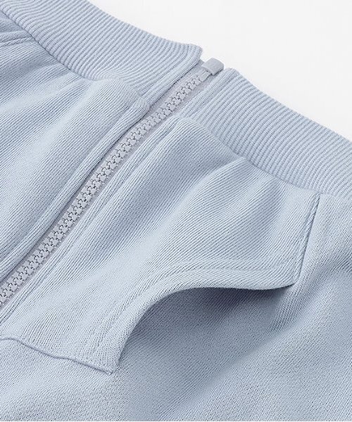 Lycee mine（リセマイン）の「【セットアップ可】【毛玉バイバイ裏毛】リボンラインフルジップパーカ（パーカー・キッズ・オフホワイト/クリーム/ブラック/ライトピンク/ブルーグレー/トップグレー・100cm/120cm/130cm/140cm/110cm/150cm）」の19枚目の写真