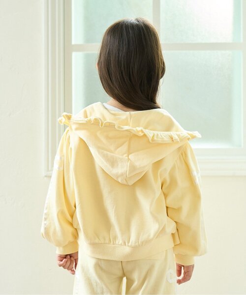 Lycee mine(リセマイン)の「【セットアップ可】【毛玉バイバイ裏毛】リボンラインフルジップパーカ【子供服】【キッズ】【女の子】(パーカー・キッズ・オフホワイト/クリーム/ブラック/ライトピンク/ブルーグレー/トップグレー・100cm/120cm/130cm/140cm/110cm/150cm)」の17枚目の写真