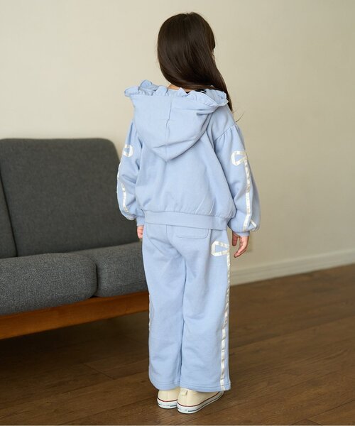 Lycee mine(リセマイン)の「【セットアップ可】【毛玉バイバイ裏毛】リボンラインフルジップパーカ【子供服】【キッズ】【女の子】(パーカー・キッズ・オフホワイト/クリーム/ブラック/ライトピンク/ブルーグレー/トップグレー・100cm/120cm/130cm/140cm/110cm/150cm)」の21枚目の写真