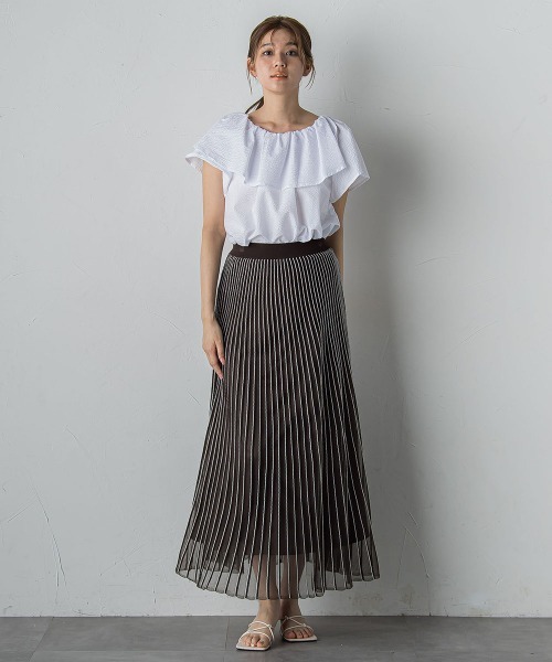 Droite lautreamont（ドロワットロートレアモン）の「【WEB限定】ワンダーウェーブクロスブラウス≪手洗い可能≫（シャツ/ブラウス・レディース・ブラック/オフホワイト/ブルー・M）」の8枚目の写真