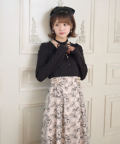 couture BY ROJITA(クチュールバイロジータ)の「フラワー刺繍ドッキングワンピース(ワンピース・レディース・ブルー/アイボリー/ブラック/ピンク・FREE)」の22枚目の写真