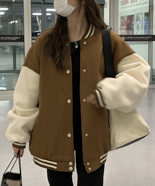 SallyLunn(サリーラン)の「ラインリブスタジャン(スタジャン・レディース・ブラウン/ブラック・LARGE/MEDIUM)」の2枚目の写真
