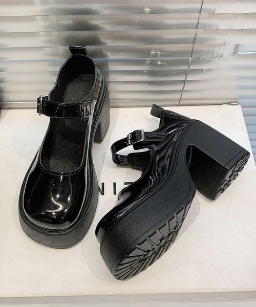 yuue' ( wear )(ユーイ)の「厚底タンクソールストラップパンプス(ローファー・レディース・ブラック/ブラック系その他・23.5cm/24.5cm)」の20枚目の写真