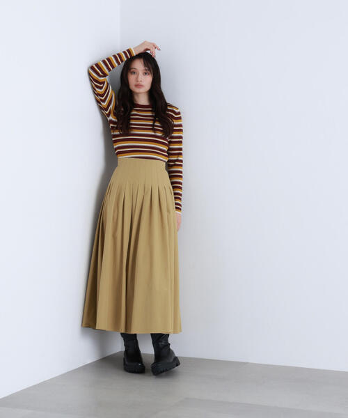 NATURAL BEAUTY BASIC(ナチュラルビューティーベーシック)の「◇マルチボーダーリブニット(ニット/セーター・レディース・ホワイト系その他/グレー系その他/レッド系その他6・FREE)」の16枚目の写真
