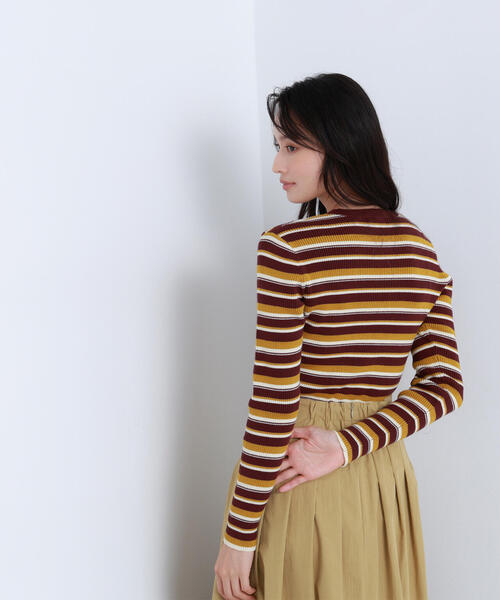 NATURAL BEAUTY BASIC(ナチュラルビューティーベーシック)の「◇マルチボーダーリブニット(ニット/セーター・レディース・ホワイト系その他/グレー系その他/レッド系その他6・FREE)」の17枚目の写真