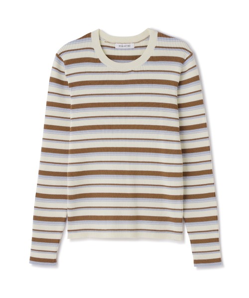 NATURAL BEAUTY BASIC(ナチュラルビューティーベーシック)の「◇マルチボーダーリブニット(ニット/セーター・レディース・ホワイト系その他/グレー系その他/レッド系その他6・FREE)」の4枚目の写真