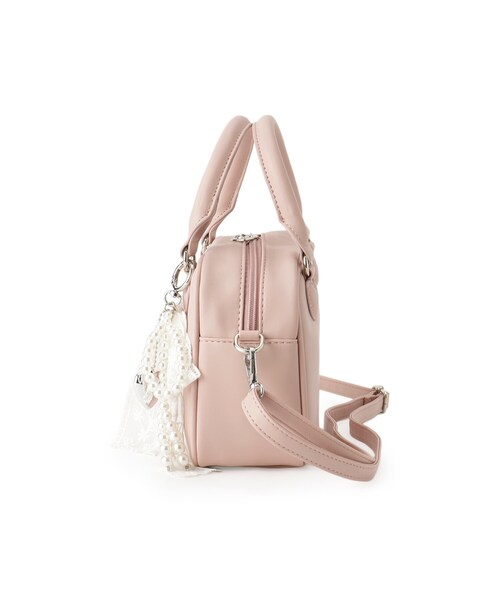 Ober Tashe(オーバータッシェ)の「2WAYチャームボストンバッグ(ボストンバッグ・レディース・アイボリー/ピンク系/ブラック・FREE)」の15枚目の写真