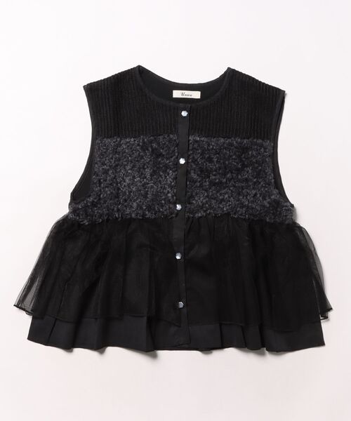 unica(ユニカ)の「ファーニットフリルベスト(ベスト・キッズ・レッド/ブラック/オフホワイト・XL/L/S)」の18枚目の写真