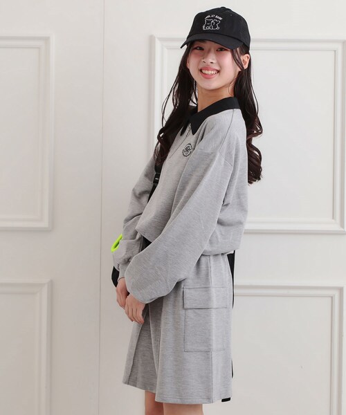 セール】【セットアップ】ハーフジップ＋カーゴスカート（セットアップ
