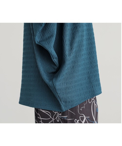 n'OrLABEL（ノアールレーベル）の「『カットソージャカードバンザイカーディガン』（カーディガン/ボレロ・レディース・ボルドー/ブルーグリーン/ブラック・FREE）」の8枚目の写真