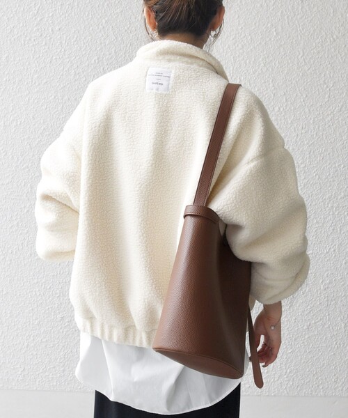 セール】SHIPS any: ナイロン × ボア リバーシブル スタンドカラー