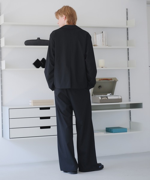 SELLE GLANT(セレグランテ)の「TWO-TUCK BAGGY DESIGN SLACKS/2タックバギーデザインスラックスパンツ【SET-UP着用可】(スラックス・メンズ・ブラック系/ブラック/グレー/ダークブラウン系/ブラック系1/ブラック系2・SMALL/MEDIUM/LARGE)」の21枚目の写真