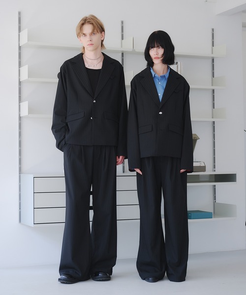 SELLE GLANT(セレグランテ)の「TWO-TUCK BAGGY DESIGN SLACKS/2タックバギーデザインスラックスパンツ【SET-UP着用可】(スラックス・メンズ・ブラック系/ブラック/グレー/ダークブラウン系/ブラック系1/ブラック系2・SMALL/MEDIUM/LARGE)」の16枚目の写真