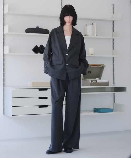 SELLE GLANT(セレグランテ)の「TWO-TUCK BAGGY DESIGN SLACKS/2タックバギーデザインスラックスパンツ【SET-UP着用可】(スラックス・メンズ・ブラック系/ブラック/グレー/ダークブラウン系/ブラック系1/ブラック系2・SMALL/MEDIUM/LARGE)」の8枚目の写真