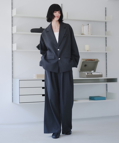 SELLE GLANT(セレグランテ)の「TWO-TUCK BAGGY DESIGN SLACKS/2タックバギーデザインスラックスパンツ【SET-UP着用可】(スラックス・メンズ・ブラック系/ブラック/グレー/ダークブラウン系/ブラック系1/ブラック系2・SMALL/MEDIUM/LARGE)」の7枚目の写真