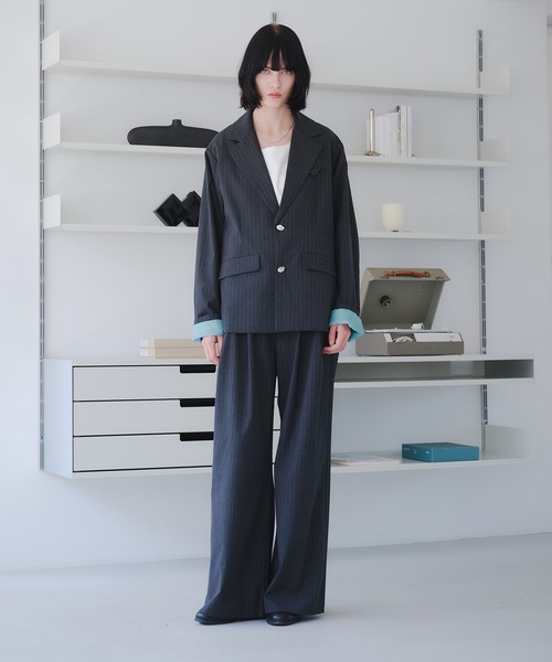 SELLE GLANT(セレグランテ)の「TWO-TUCK BAGGY DESIGN SLACKS/2タックバギーデザインスラックスパンツ【SET-UP着用可】(スラックス・メンズ・ブラック系/ブラック/グレー/ダークブラウン系/ブラック系1/ブラック系2・SMALL/MEDIUM/LARGE)」の9枚目の写真