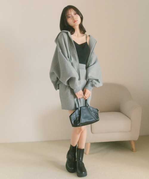 VANNIE U（ヴァニーユー）の「ダブルジップフーディー/パーカー（パーカー・レディース・ブラック/グレー・FREE）」の14枚目の写真