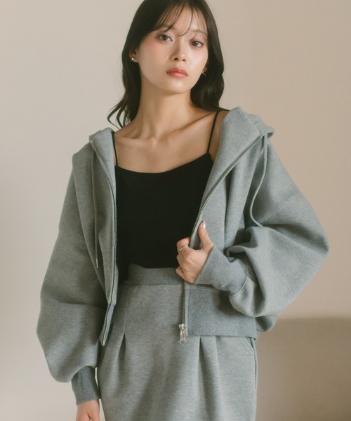 VANNIE U（ヴァニーユー）の「ダブルジップフーディー/パーカー（パーカー・レディース・ブラック/グレー・FREE）」の12枚目の写真