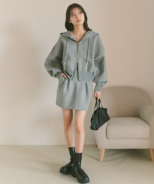 VANNIE U（ヴァニーユー）の「ダブルジップフーディー/パーカー（パーカー・レディース・ブラック/グレー・FREE）」の7枚目の写真