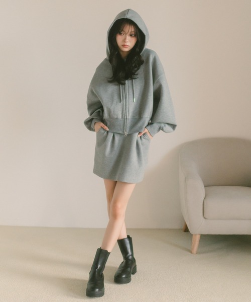 VANNIE U（ヴァニーユー）の「ダブルジップフーディー/パーカー（パーカー・レディース・ブラック/グレー・FREE）」の11枚目の写真