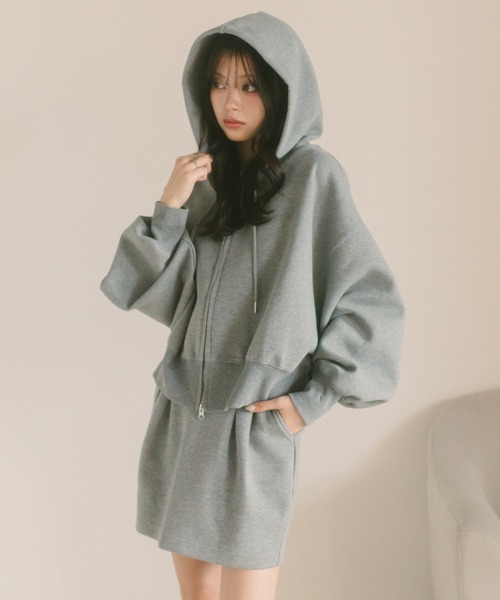 VANNIE U（ヴァニーユー）の「ダブルジップフーディー/パーカー（パーカー・レディース・ブラック/グレー・FREE）」の9枚目の写真