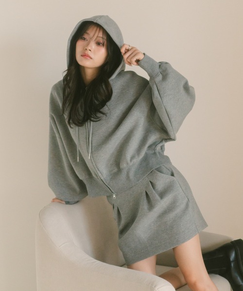 VANNIE U（ヴァニーユー）の「ダブルジップフーディー/パーカー（パーカー・レディース・ブラック/グレー・FREE）」の10枚目の写真