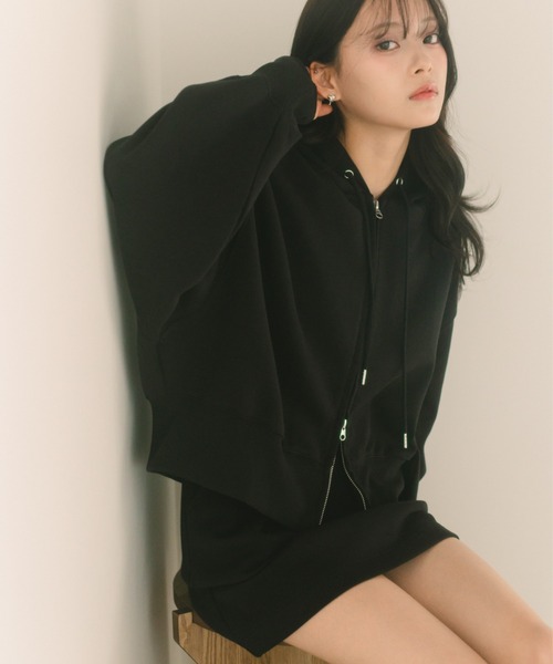 VANNIE U（ヴァニーユー）の「ダブルジップフーディー/パーカー（パーカー・レディース・ブラック/グレー・FREE）」の17枚目の写真