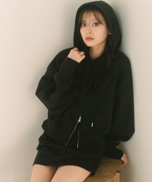 VANNIE U（ヴァニーユー）の「ダブルジップフーディー/パーカー（パーカー・レディース・ブラック/グレー・FREE）」の20枚目の写真