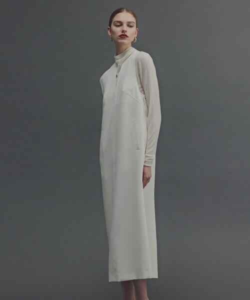 【セール中】【新品】PINKY&DIANNE ジャンバースカート ホワイト38 セール】◇キーネックジャンパースカート（ワンピース）｜PINKY&DIANNE