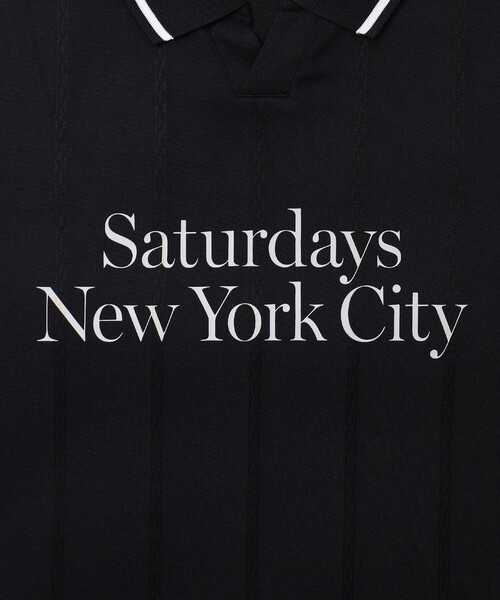 メンズウェア SaturdaysNYC PE Stripe Jacquard LS Shirt セール】PE Stripe Jacquard LS Shirt（Tシャツ/カットソー