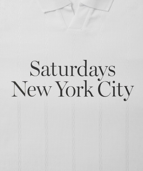 メンズウェア SaturdaysNYC PE Stripe Jacquard LS Shirt セール】PE Stripe Jacquard LS Shirt（Tシャツ/カットソー
