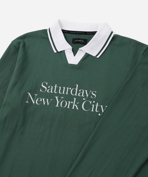 メンズウェア SaturdaysNYC PE Stripe Jacquard LS Shirt セール】PE Stripe Jacquard LS Shirt（Tシャツ/カットソー